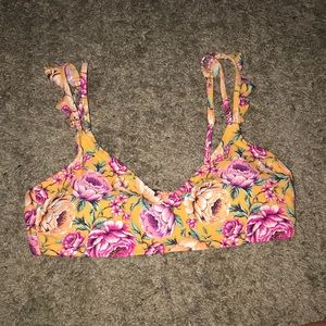 floral swim suit top